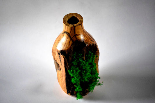 Olea, vaso porta fiori in Legno di Ulivo